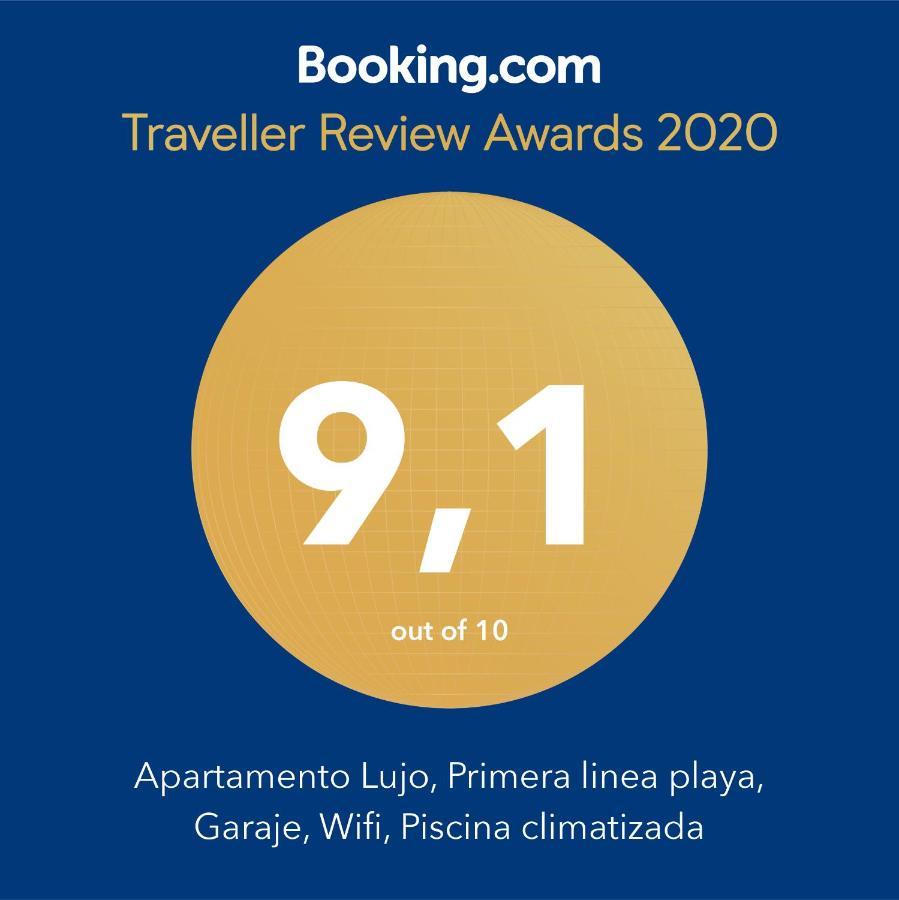 Apartamento Lujo, Primera Linea Playa, Garaje, Wifi, Piscina Climatizada Roquetas de Mar Kültér fotó